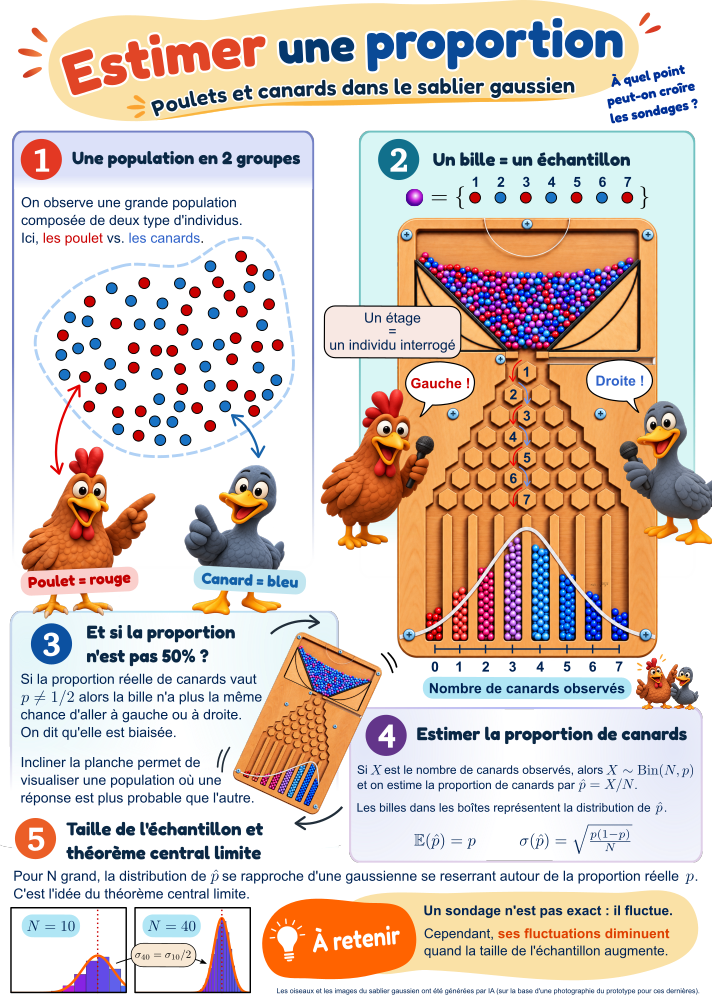 Aperçu de la première page du poster sur l'estimation de proportion